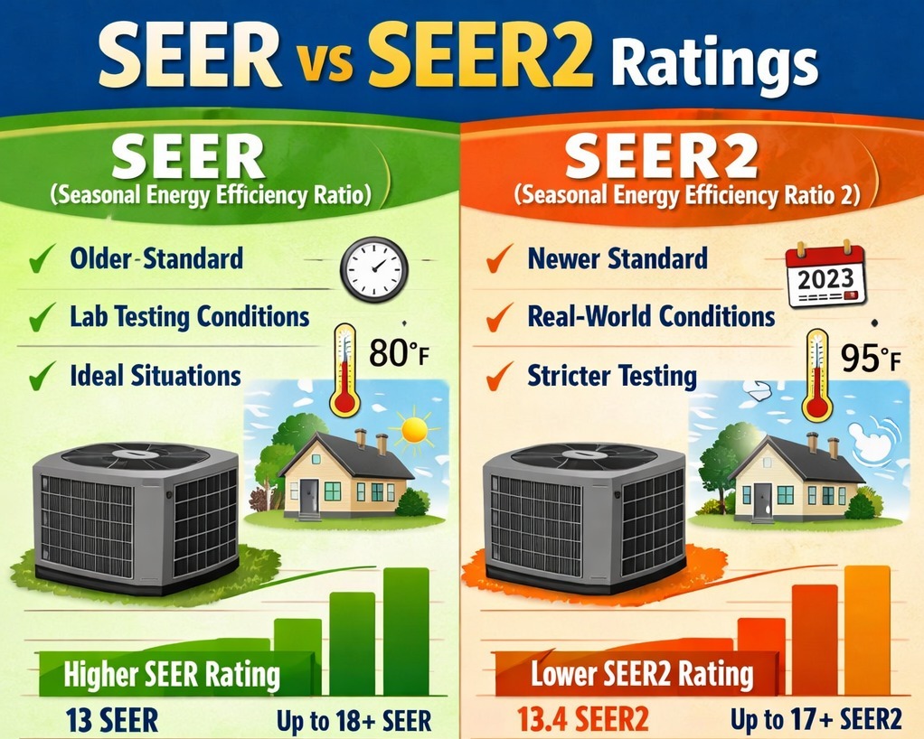 SEER and SEER2 ratings 