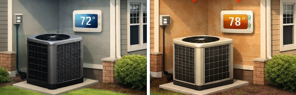 high-efficiency vs standard AC systems