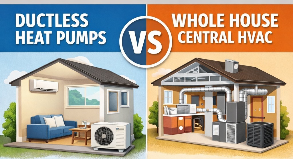 Ductless Heat Pumps vs Central HVAC