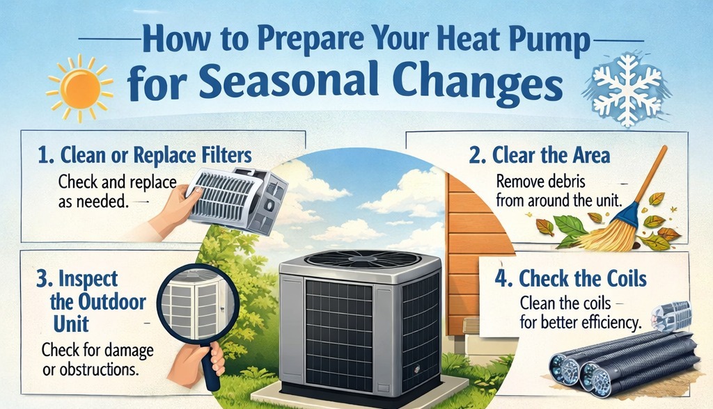 How to prepare a heat pump for seasonal changes 