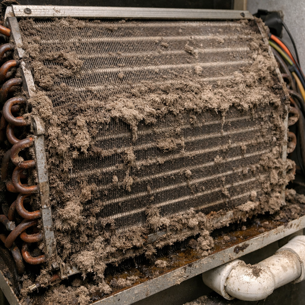 Dirty Heat Pump Coils 
