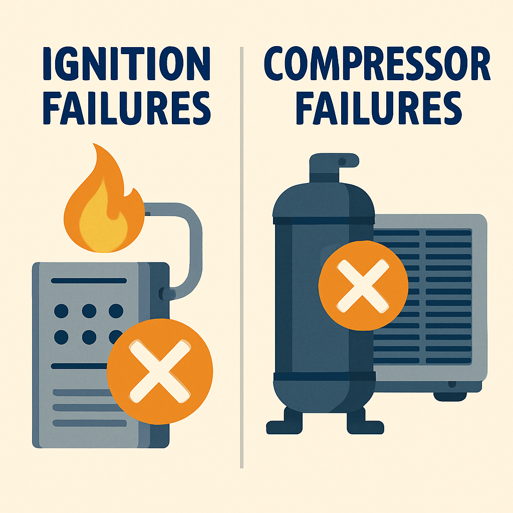 HVAC ignition and compressor failures