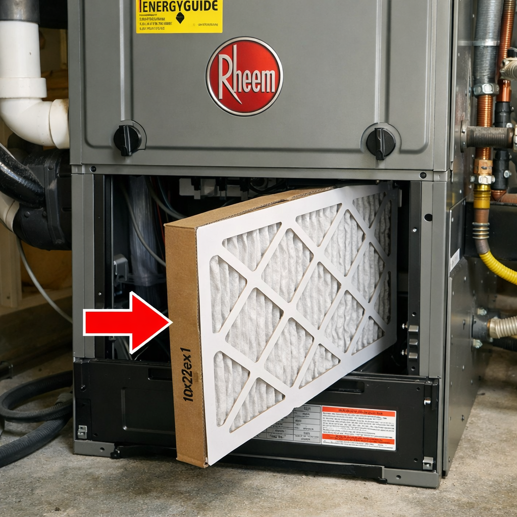 Rheem furnace filter location 