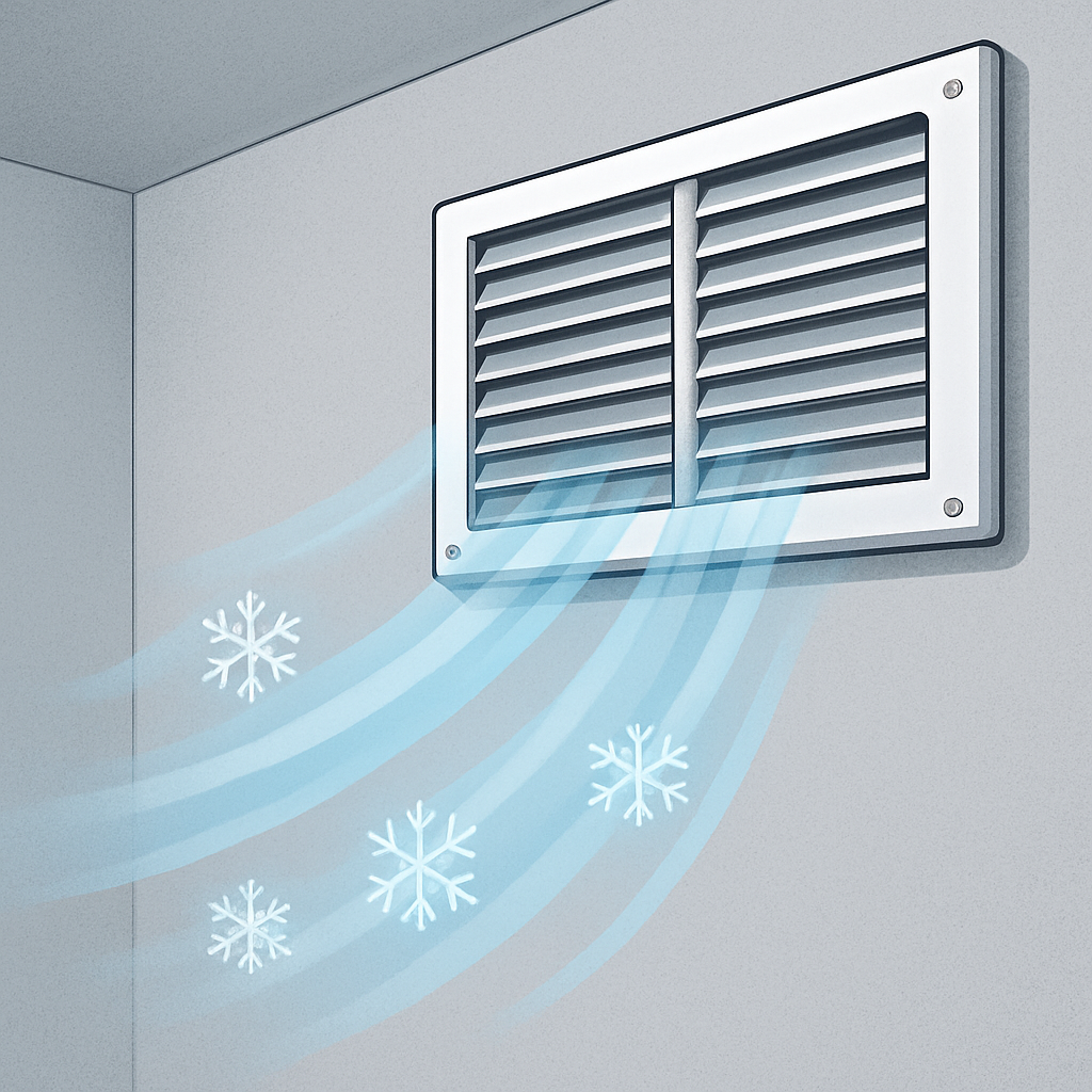HVAC blowing cold air in winter or warm air in summer