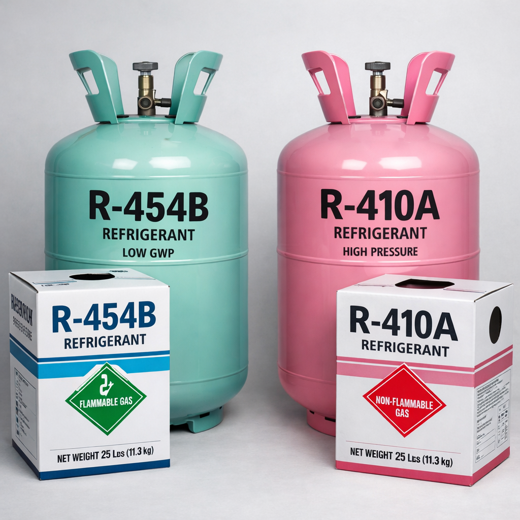 R-410A and R-454B refrigerant 