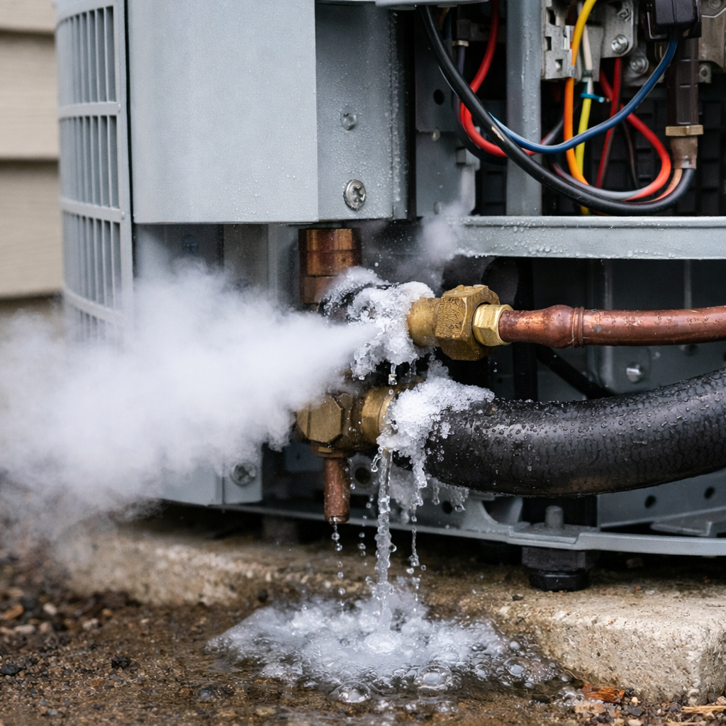 Heat pump leaking refrigerant