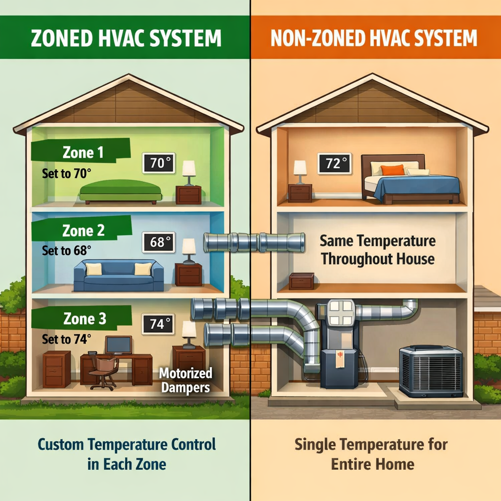 zoned and non-zoned AC systems