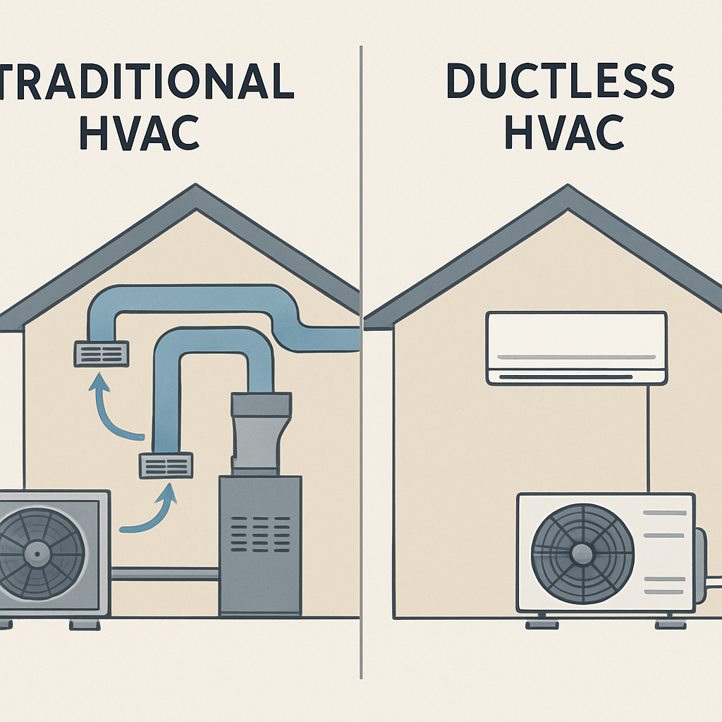 traditional HVAC vs ductless HVAC