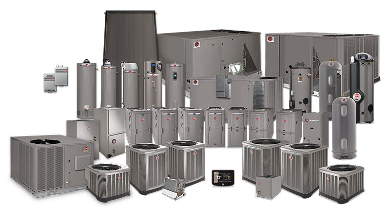 Rheem HVAC and water heater product lineup